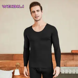 2019 Men S Ultra Soft Thermal Underwear Long Johns Set with Fleece Lined O Neck Long Sleeves Winter Clothing Plus Size L 4XL XXL