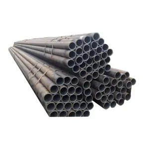 ASTM A53 API 5L round carbon black paint seamless steel pipe supplied in China
