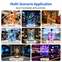Pantalla LED Giratoria Portátil para Interiores, para Promoción en Tiendas y Metro, con Efecto Visual 3D, Señalización Digital, Reproducción USB