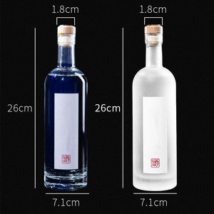 Bouteille en verre de <span class=keywords><strong>cidre</strong></span> créative de 500ml pour vin vodka whisky rhum et <span class=keywords><strong>gin</strong></span> Design élégant de glaçage - Product Image 4