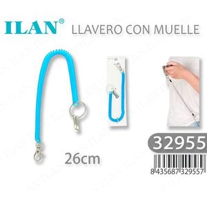 Portachiavi Ilan con molla 26 cm blu royal - Product Image 3