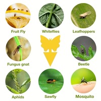 Piège collant jaune en forme de dessin animé, double face, étanche, pour moucherons, pour plantes d'intérieur, plantes d'appartement, jardinage domestique