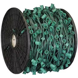 C7 <span class=keywords><strong>C9</strong></span> Bóng Đèn Spt-1 Ổ Cắm Dây E17 E12 LED Giáng Sinh Ánh Sáng SPT-2 Ổ Cắm Spool Màu Xanh Lá Cây Ổ Cắm Dây Spool - Product Image 1