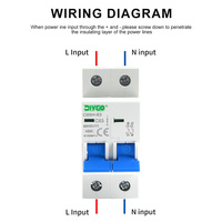 Disjoncteur miniature DC DIY GO 2P 600V pour système solaire, 6A 10A 16A 20A 25A 32A 40A 50A 63A, pour système photovoltaïque