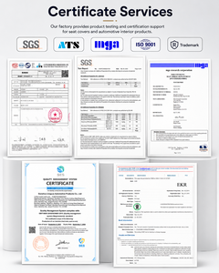Coprisedili <span class=keywords><strong>Auto</strong></span> in Tessuto e Pelle Grigia di Lusso su Misura, Compatibili con Airbag, Traspiranti e Lavabili in Lavatrice - Product Image 6