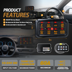 8 gang chuyển bảng điều khiển hộp điều khiển với ứng dụng không dây từ xa cho 12V 24V SUV Xe tải 4x4 off road Led thanh ánh sáng hệ thống mạch - Product Image 6