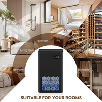 Déshumidificateur électrique portable automatique pour la maison avec écran tactile, réservoir d'eau de 2 L, faible niveau sonore, pour camping-car et usage domestique