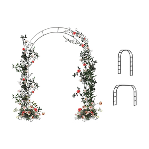 Commercio all'ingrosso all'aperto Indoor Iron Metal Gold Arches Half Moon Photo Booth Background Wedding Arch - Product Image 6