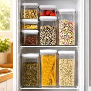 Conteneur de stockage alimentaire hermétique à ouverture rapide, sans BPA, organisateur de garde-manger scellé pour céréales, grains, riz, café en grains - Product Image 4