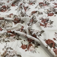 Tela con estampado inferior para ropa de mujer, tejido liso teñido de poliester, de alta calidad, venta al por mayor de fábrica