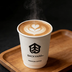 Gobelets à café en papier biodégradable compostable en bagasse de canne à sucre avec couvercles, logo personnalisé, marque, 8 oz, 10 oz, 12 oz, 16 oz, 22 oz - Product Image 1