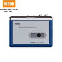 Reproductor de Casetes Bluetooth Portátil Ezcap215, Mini Walkman, Convertidor de Cintas Estéreo, Grabación MP3, Salida USB para Escuchar en Viajes