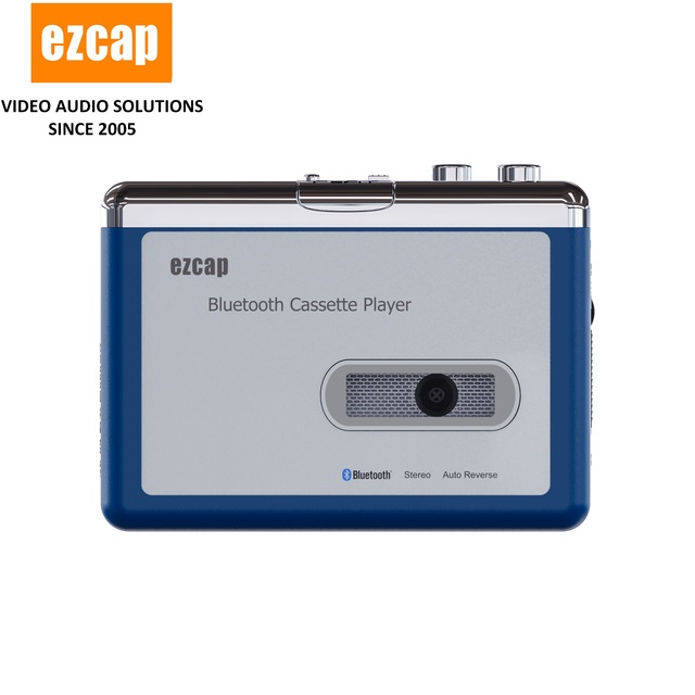Portable Bluetooth Cassette Player Ezcap215 Mini Walkman Stereo Tape Converter MP3 Recording USB Output for Travel Listening