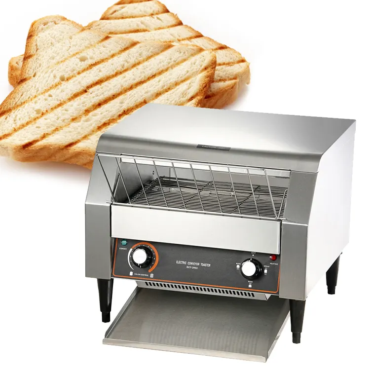 Gainco Professional Industrial Edelstahl Toast Hersteller Brot/Brötchen/Burger Commercial Electric Conveyor Toaster