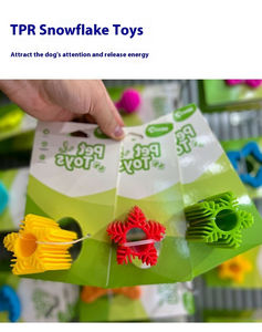 TPR Snowflake Chew <b>Toy</b> <b>for</b> <b>Pets</b> Bite-Resistant Teeth Grinding Dog <b>Toy</b> <b>for</b> Cleaning Teeth & Bore Training Play - Product Image 6