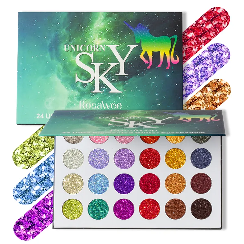 Color eye shadow palette 24 colors Fantasy eye shadow makeup disk Shiny eye shadow pigment gift set Fashion beautiful makeup