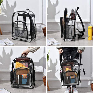 Holy Luck College Workplace <strong>Clear</strong> <strong>Backpack</strong> Heavy Duty PVC Transparent <strong>Backpack</strong> with Reinforced Strap - Product Image 6