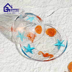 فراشة زهرة الحب تصميم جديد سعر المصنع بخاخ ملون تقديم طبق حلوى طبق حلوى جرة بالجملة - Product Image 5