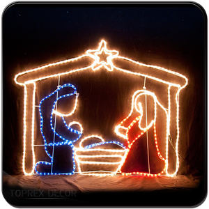 Décorations de noël en gros, ensembles de nativité éclairés - Product Image 5