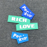 Patchs en PVC Caoutchouc Textiles, Patchs Brodés en PVC, Patchs pour Costumes, Patchs PVC Thermocollants pour Costumes de Cosplay, Motifs Fleur, Alphabet, Étoile