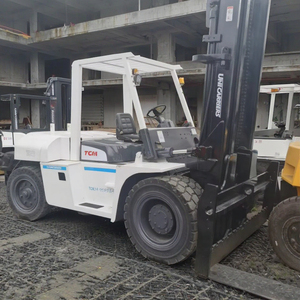 Buen estado Usado <span class=keywords><strong>TCM</strong></span> FD70 FD80 FD100 7 <span class=keywords><strong>Ton</strong></span> <span class=keywords><strong>8</strong></span> <span class=keywords><strong>Ton</strong></span> 10 <span class=keywords><strong>Ton</strong></span> Carretilla elevadora con palanca de cambios lateral - Product Image 1