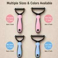 Ensemble de brosses de toilettage pour animaux de compagnie en plastique 3 en 1, sûr, portable, facile à utiliser, avec des outils de démêlage et d'élimination des poils pour chats et chiens