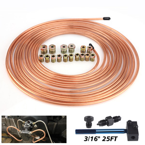 Kit de mangueras de freno Cnspeed, tubo de cobre de 3/16 pulgadas y 25 pies con accesorios para reparación y reemplazo - Product Image 1
