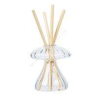 Vente en gros d'usine, flacons diffuseurs uniques en forme de champignon, luxe, verre borosilicate de haute qualité, flacon diffuseur vide pour aromathérapie