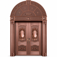 Système de porte en cuivre orné avec panneaux ovales à médaillon pour l'entrée principale de la Grande Halle d'Opéra
