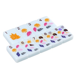 Jeu de Mahjong en acrylique personnalisé, carreaux gravés/impression UV, jeu américain moderne pour famille et fête - Product Image 1