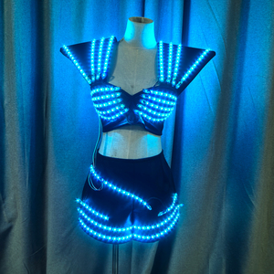 <span class=keywords><strong>Reggiseno</strong></span> a LED a colori per spettacoli teatrali di nozze festa da discoteca Costume da ballo Sexy da ballo <span class=keywords><strong>con</strong></span> gilet luminoso DJ Bar eventi cantante - Product Image 3