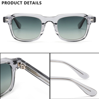 Lunettes de soleil carrées en acétate de marque célèbre pour femmes et hommes, monture de lunettes de soleil, lunettes de soleil UV400, verres anti-éblouissement pour la conduite