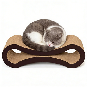 Tempat Tidur Sofa Penggaruk Kucing Ramah Lingkungan Berbentuk 8, Terbuat dari Karton Bergelombang yang Tahan Lama dan Berdensitas Tinggi - Product Image 5