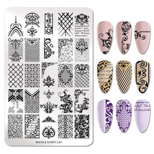 Grosir kustom Anime bunga desain seni kuku cap gambar piring anime bunga silikon 3d seni kuku cap piring - Product Image 5