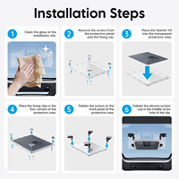 Support de fixation à ventouse pour panneau acrylique Starlink V5 EDUP SK0192, support d'installation pour véhicule