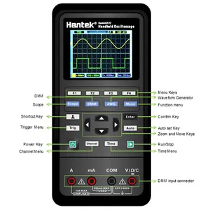 Hantek2D72 250MSa/s 12 Bit 70mhz Handheld Oscilloscope 3で1 Waveform Generator Multimeter 2 Channel USB Oscilloscopes