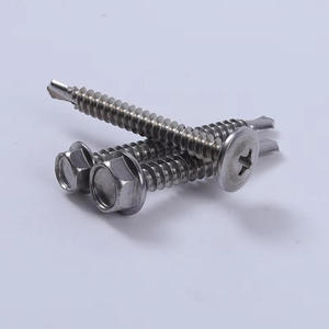 Vite autoforante a testa bombata con rondella esagonale in acciaio inox 410 per lamiera o <span class=keywords><strong>legno</strong></span> - Product Image 1