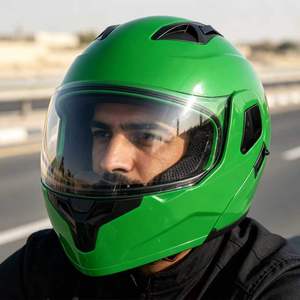 <span class=keywords><strong>Casco</strong></span> de Motocicleta Abierto, <span class=keywords><strong>Homologado</strong></span> por DOT, Carcasa Ligera de ABS, Acabado Verde, Calcomanías de Color Personalizables, Fabricante Chino OEM - Product Image 5