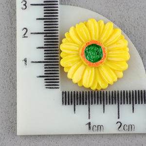 ดอกไม้เรซินขัดหลังแบนอุปกรณ์ตกแต่งแบบทำมือ - Product Image 2