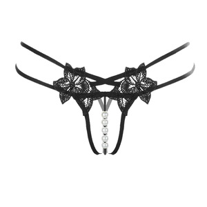 Tanga Sexy de Encaje Ding Zhi Mei con Detalle de Perlas, Talla Grande, Ropa Interior Estimulante para Adultos, Verano 2024 - Product Image 4
