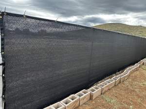 Grillage occultant robuste pour clôture, protection solaire 170 GSM, 90 % d'occultation, pour mur, jardin, cour, noir - Product Image 5