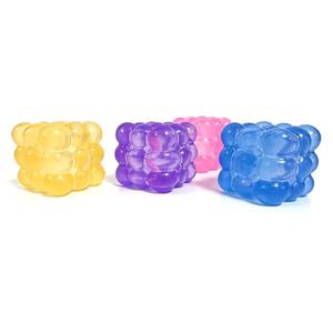 Juguete Blandito de Maltosa con Purpurina Aurora, Cubo Transparente Brillante de Azúcar de Malta, Juguete Antiestrés de Rebote Lento - Product Image 5