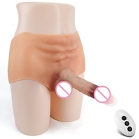 Meistverkaufte Sexspielzeuge für Frauen Tragbarer Dildo TPE-Material Fernbedienung Teleskop-Vibration Heizfunktion Tragbar Wasserdicht