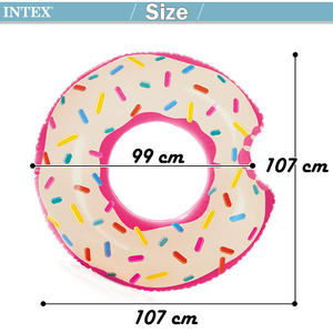 <span class=keywords><strong>INTEX</strong></span> 56265 logotipo personalizado PVC <span class=keywords><strong>Donut</strong></span> piscina <span class=keywords><strong>Flotador</strong></span> para fiesta de verano anillos de natación inflables anillo de agua para niños y adultos - Product Image 5