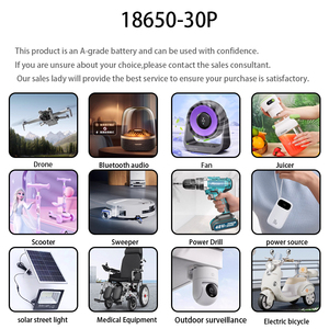 Hot bán 18650 một + Lớp hình trụ 3000mAh Lithium ion có thể sạc lại pin 10c & 30E 1000 chu kỳ hiệu suất cao và độ bền - Product Image 3