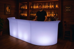 Có thể sạc lại đồ nội thất chiếu sáng LED quầy <span class=keywords><strong>bar</strong></span> xách tay nhựa hộp đêm đồ nội thất cho thanh bảng thanh bàn và ghế thiết lập - Product Image 2