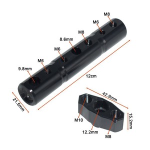 ขายึดแฮนด์มอเตอร์ไซค์ Motorola รุ่น M6 M8 M10 ฐานยึดสำหรับรถออฟโรด กระจกมองข้าง โทรศัพท์มือถือ ไฟสปอร์ตไลท์ - Product Image 1