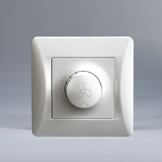 86 type EU standard PC Plastic material fan speed controller fan regulator Rotate Electrical Fan control Electric  wall switch