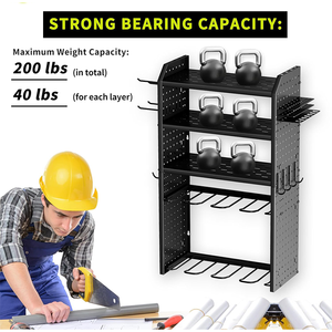 새로운 뜨거운 판매 제품 전동 공구 보관 주최자 스토리지 랙 드릴 홀더 스탠드 차고 조직 아이디어 - Product Image 5