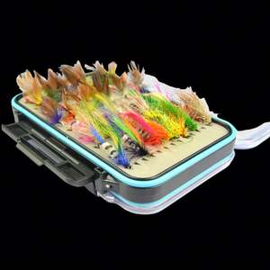 Anzuelos de pesca personalizados Topline, diferentes tamaños en caja, caja de pesca de plástico, caja de seguridad para moscas, actividades al aire libre - Product Image 1